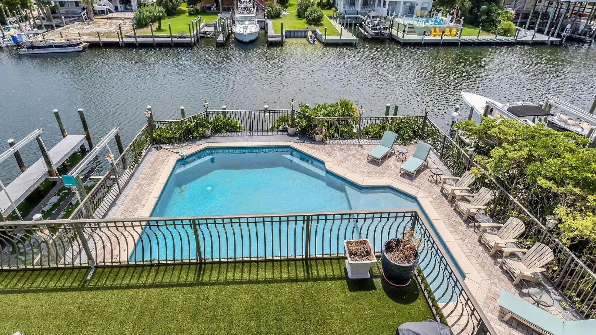 Waterfront Dream House Pool Golf Cart & Dock *